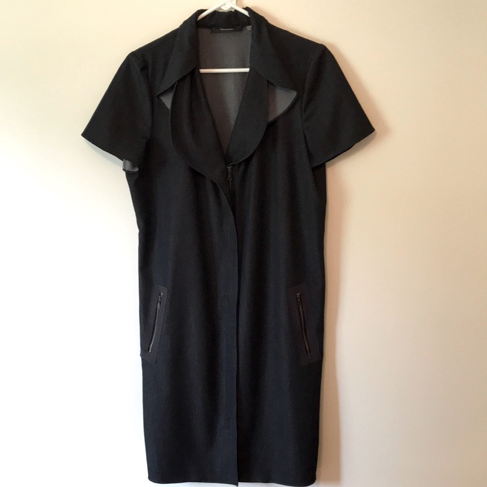 Tahari Black Short Sleeve Dress